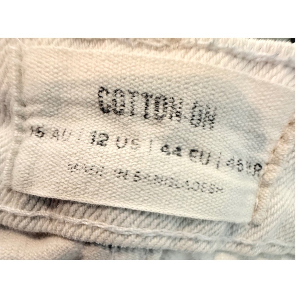 Cotton On Carpenter Pants Large 42 White Utility Pockets Summer Cotton Blend - Picture 10 of 16